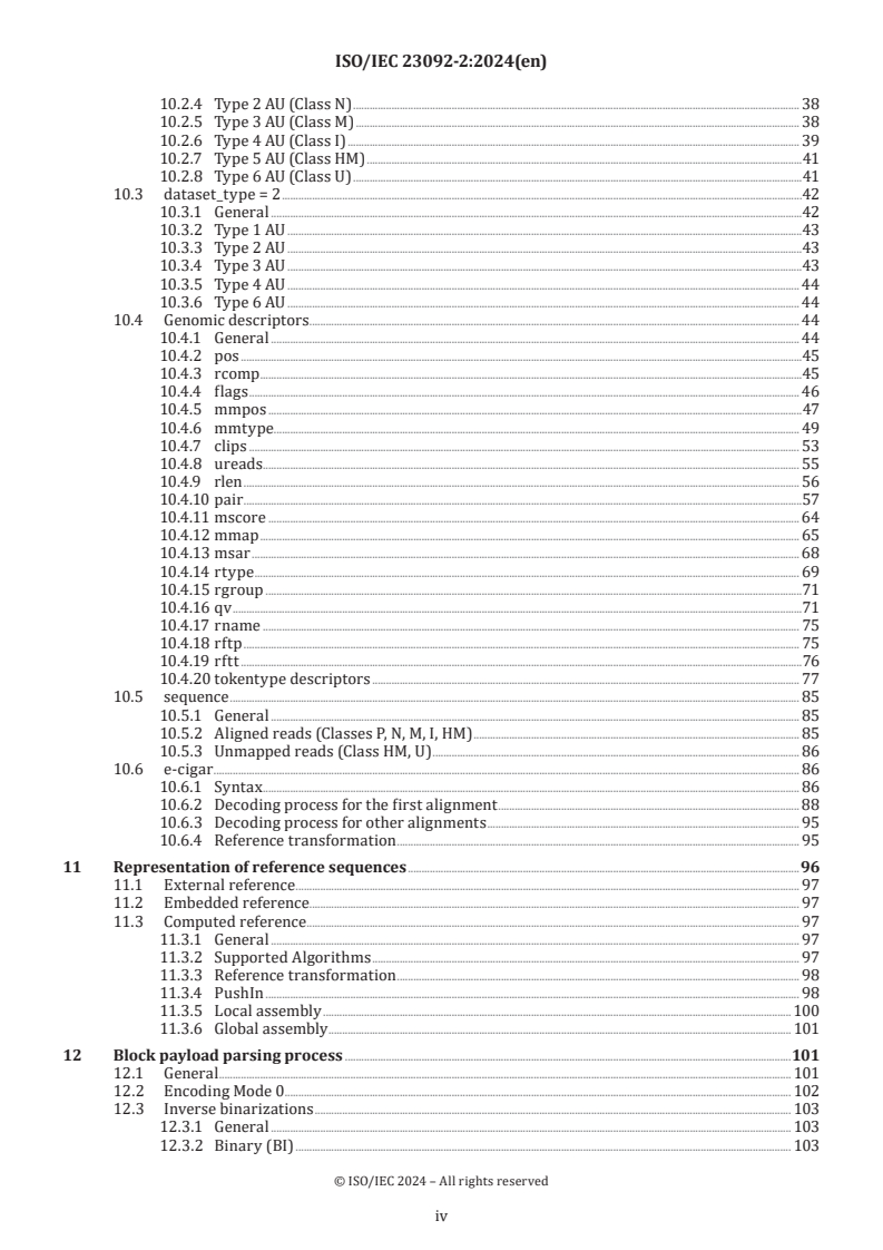 ISO/IEC 23092-2:2024 ISO/IEC 23092-2:2024 - Information technology — Genomic information representation — Part 2: Coding of genomic information
Released:22. 03. 2024 - Page 4 preview