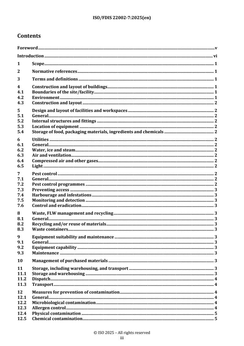 REDLINE ISO/FDIS 22002-7 - Prerequisite programmes on food safety — Part 7: Retail and wholesale
Released:10. 04. 2025