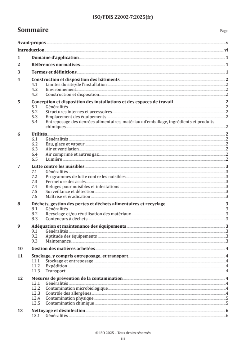 ISO/FDIS 22002-7 - Programmes prérequis pour la sécurité des denrées alimentaires — Partie 7: Commerce de détail et commerce de gros
Released:14. 05. 2025