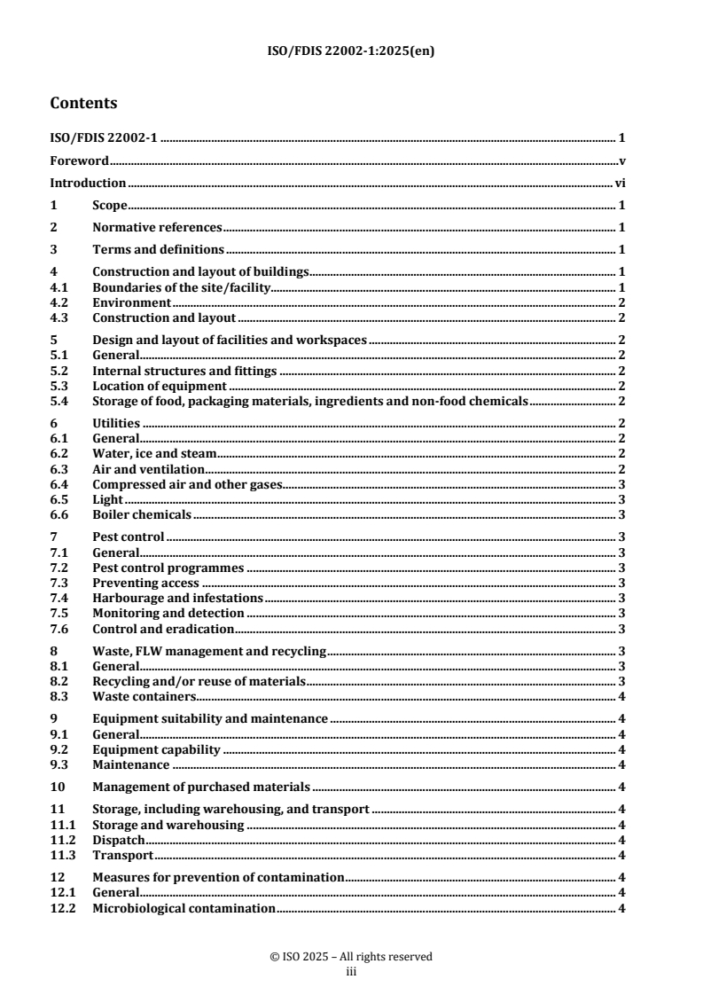 REDLINE ISO/FDIS 22002-1 - Prerequisite programmes on food safety — Part 1: Food manufacturing
Released:10. 04. 2025