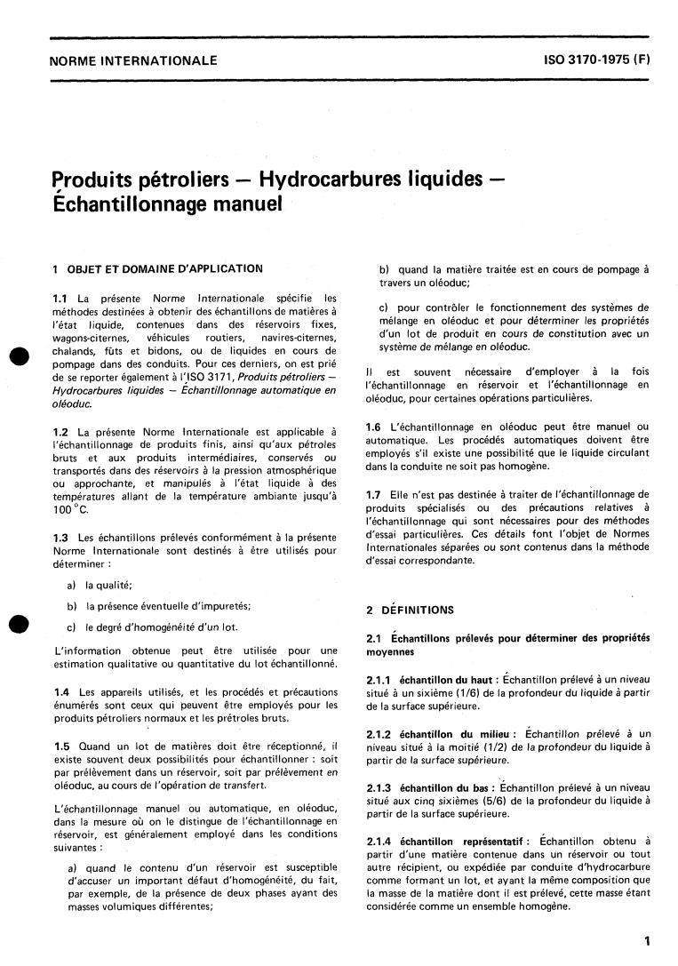 ISO 3170:1975 - Petroleum products — Liquid hydrocarbons — Manual sampling
Released:7/1/1975