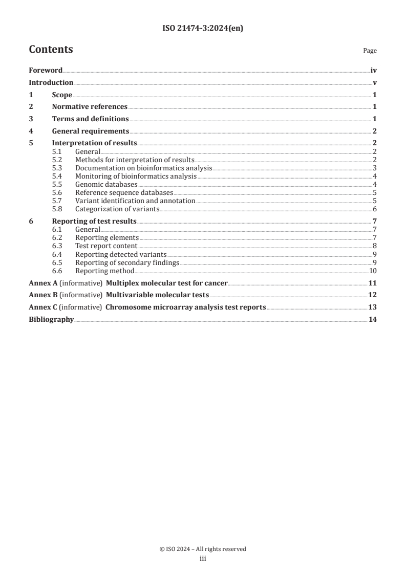 ISO 21474-3:2024 - In vitro diagnostic medical devices — Multiplex molecular testing for nucleic acids — Part 3: Interpretation and reports
Released:11/15/2024