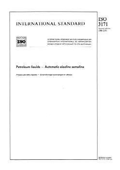 ISO 3171:1988 ISO 3171:1988 - Petroleum liquids — Automatic pipeline sampling
Released:12/29/1988 - Page 1 preview