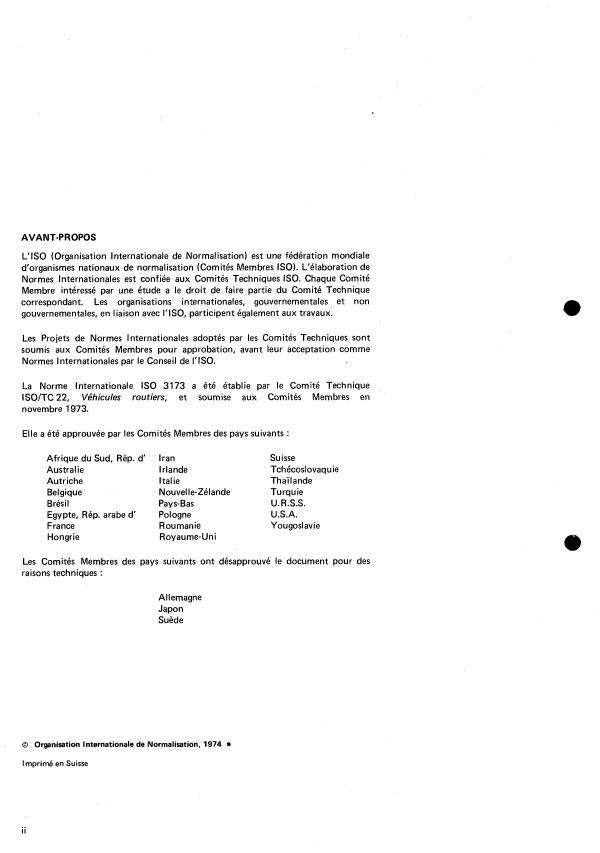 ISO 3173:1974 ISO 3173:1974 - Véhicules routiers -- Dispositif pour le mesurage de l'opacité des gaz d'échappement des moteurs diesel fonctionnant en régime stabilisé - Page 2 preview