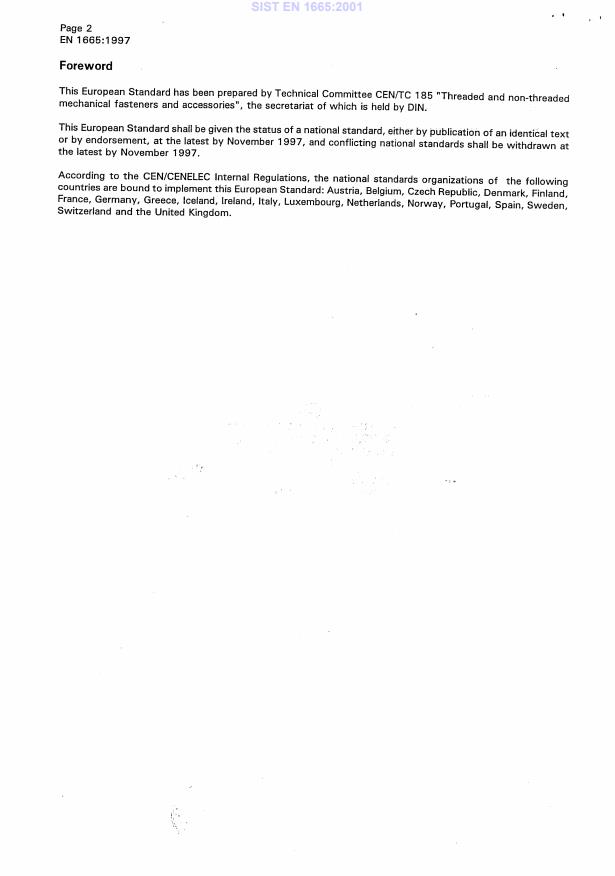 EN 1665:1997 EN 1665:2001 - Page 4 preview