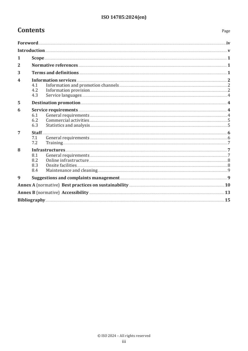 ISO 14785:2024 - Tourism and related services —Tourist information services — Requirements and recommendations
Released:11/13/2024