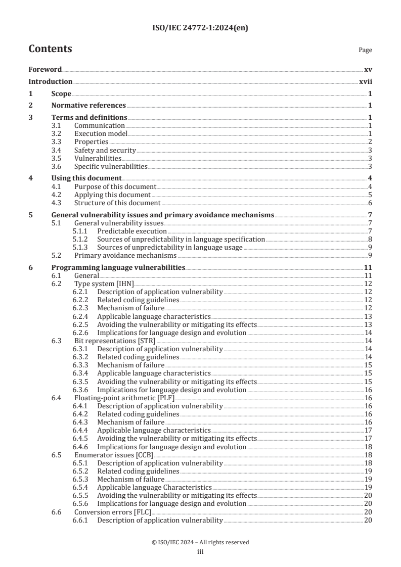 ISO/IEC 24772-1:2024 - Programming languages — Avoiding vulnerabilities in programming languages — Part 1: Language-independent catalogue of vulnerabilities
Released:10/29/2024