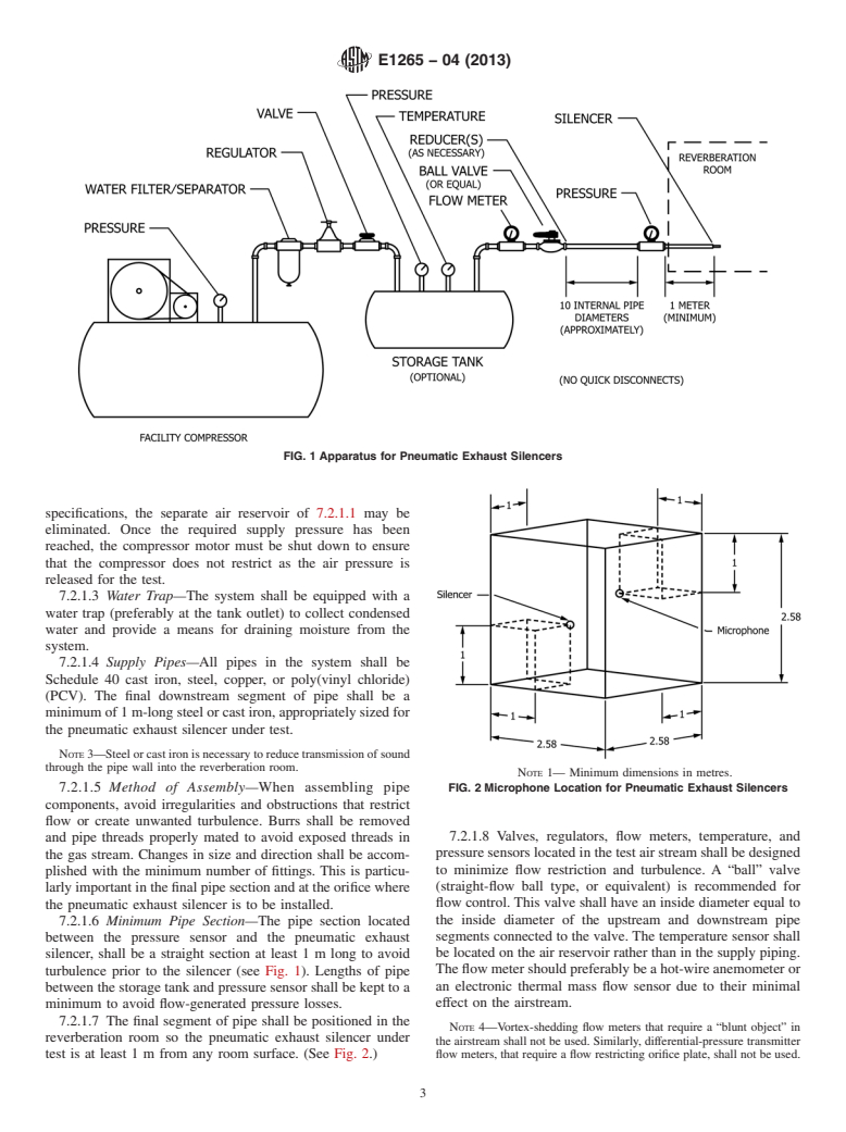 ASTM E1265-04(2013) - Standard Test Method for  Measuring Insertion Loss of Pneumatic Exhaust Silencers