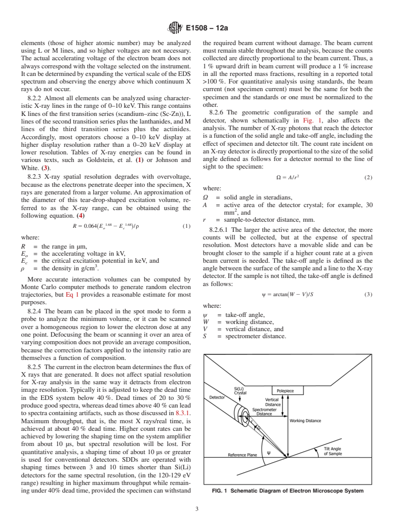 ASTM E1508-12a - Standard Guide for  Quantitative Analysis by Energy-Dispersive Spectroscopy