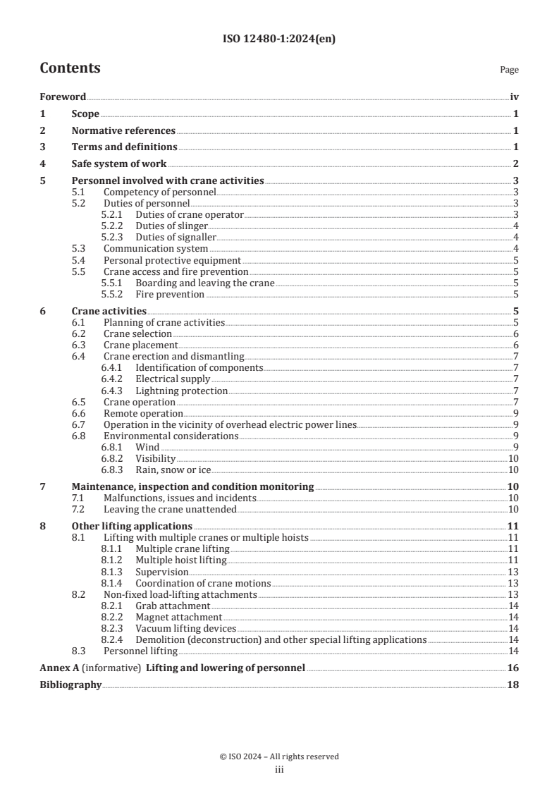 ISO 12480-1:2024 - Cranes — Safe use — Part 1: General
Released:6. 08. 2024