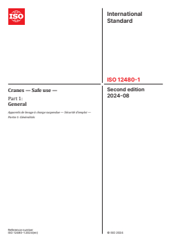 ISO 12480-1:2024 ISO 12480-1:2024 - Cranes — Safe use — Part 1: General
Released:6. 08. 2024 - Page 1 preview