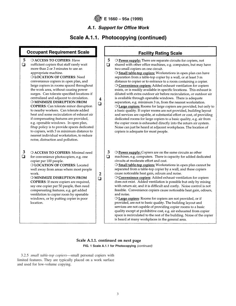 ASTM E1660-95a(1999) - Standard Classification for Serviceability of an Office Facility for Support for Office Work