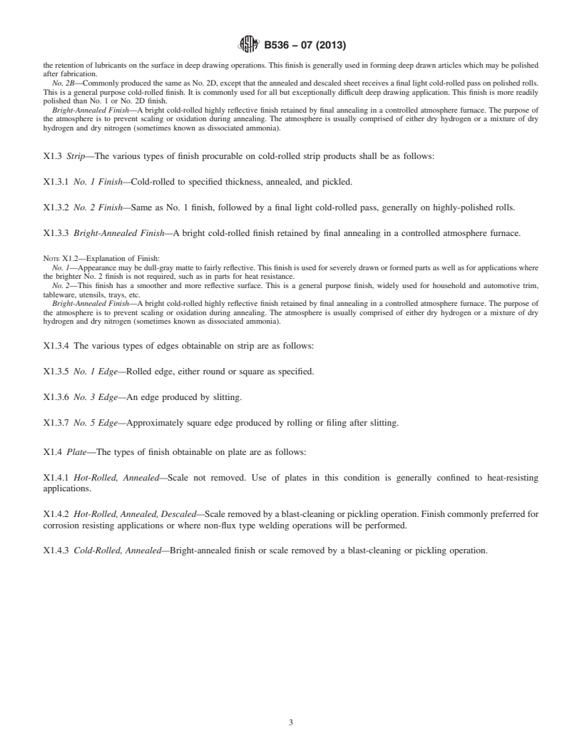 REDLINE ASTM B536-07(2013) - Standard Specification for Nickel-Iron-Chromium-Silicon Alloys (UNS N08330 and N08332)  Plate,      Sheet, and Strip