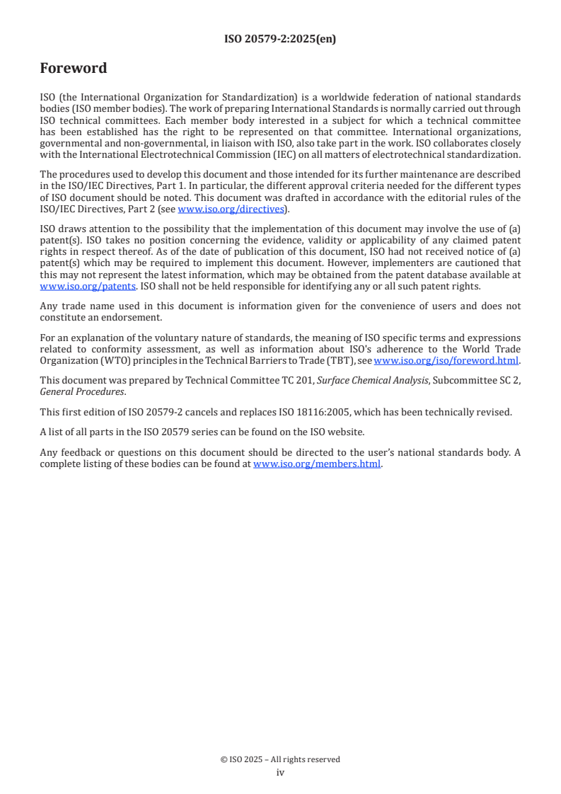 ISO 20579-2:2025 ISO 20579-2:2025 - Surface chemical analysis — Sample handling, preparation and mounting — Part 2: Documenting and reporting the preparation and mounting of specimens for analysis
Released:18. 02. 2025 - Page 4 preview