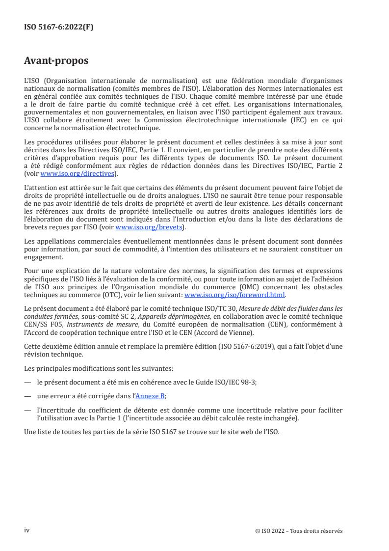 ISO 5167-6:2022 ISO 5167-6:2022 - Measurement of fluid flow by means of pressure differential devices inserted in circular cross-section conduits running full — Part 6: Wedge meters
Released:11. 10. 2022 - Page 4 preview