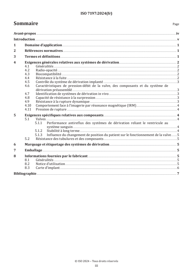 ISO 7197:2024 - Implants neurochirurgicaux — Systèmes de dérivation stériles, non réutilisables, pour hydrocéphalie
Released:31. 07. 2024