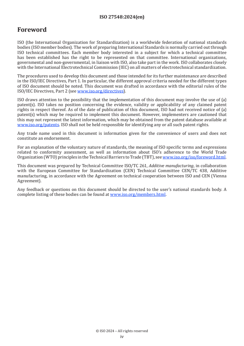 ISO 27548:2024 ISO 27548:2024 - Additive manufacturing of plastics — Environment, health, and safety — Test method for determination of particle and chemical emission rates from desktop material extrusion 3D printer
Released:1. 07. 2024 - Page 4 preview