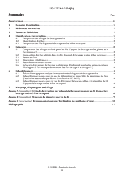 ISO 12224-1:2024 ISO 12224-1:2024 - Fils d'apport de brasage tendre, pleins et à flux incorporé — Spécifications et méthodes d'essai — Partie 1: Classification et exigences de performance
Released:3. 05. 2024 - Page 3 preview