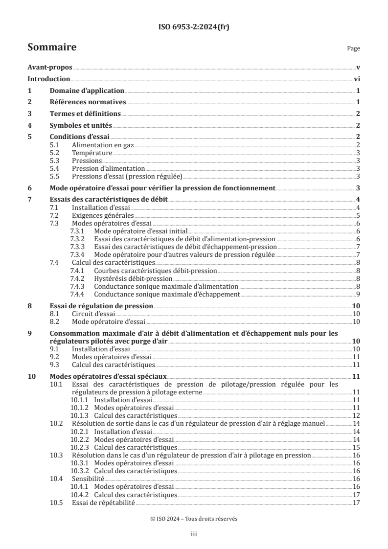 ISO 6953-2:2024 - Transmissions pneumatiques — Régulateurs de pression et filtres-régulateurs pour air comprimé — Partie 2: Méthodes d'essai pour déterminer les principales caractéristiques à inclure dans la documentation des fournisseurs
Released:8. 01. 2024