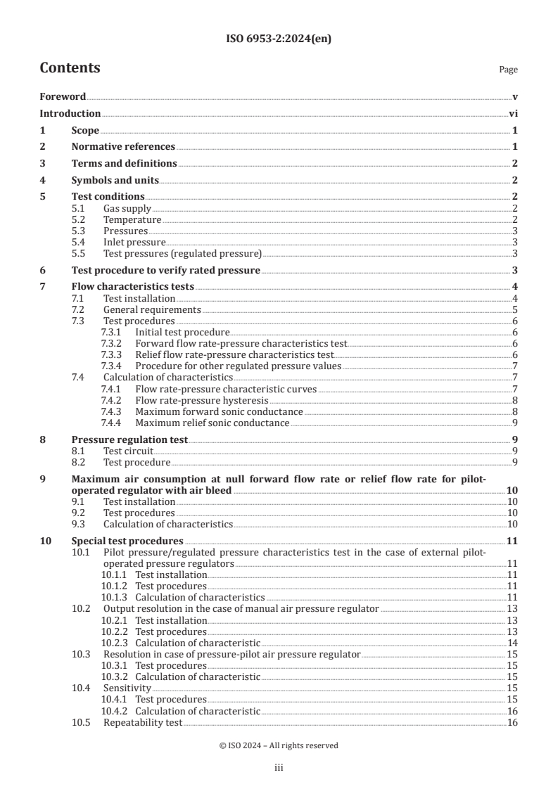 ISO 6953-2:2024 - Pneumatic fluid power — Compressed air pressure regulators and filter-regulators — Part 2: Test methods to determine the main characteristics to include in supplier’s literature
Released:8. 01. 2024