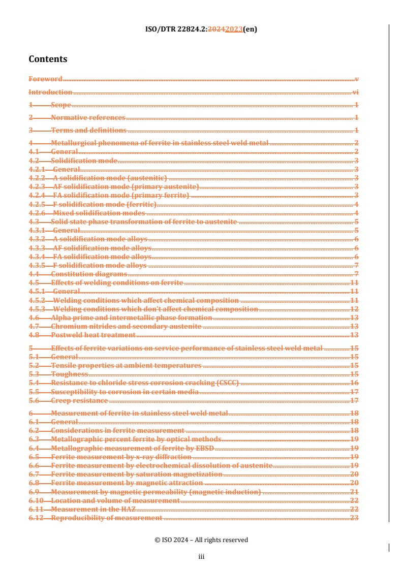 REDLINE ISO/DTR 22824.2 - Welding — Best practices for specification and measurement of ferrite in stainless steel weld metal
Released:9/23/2024