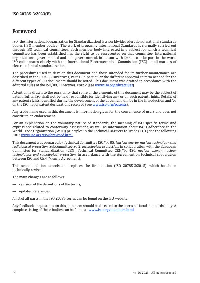 ISO 20785-3:2023 ISO 20785-3:2023 - Dosimetry for exposures to cosmic radiation in civilian aircraft — Part 3: Measurements at aviation altitudes
Released:13. 06. 2023 - Page 4 preview