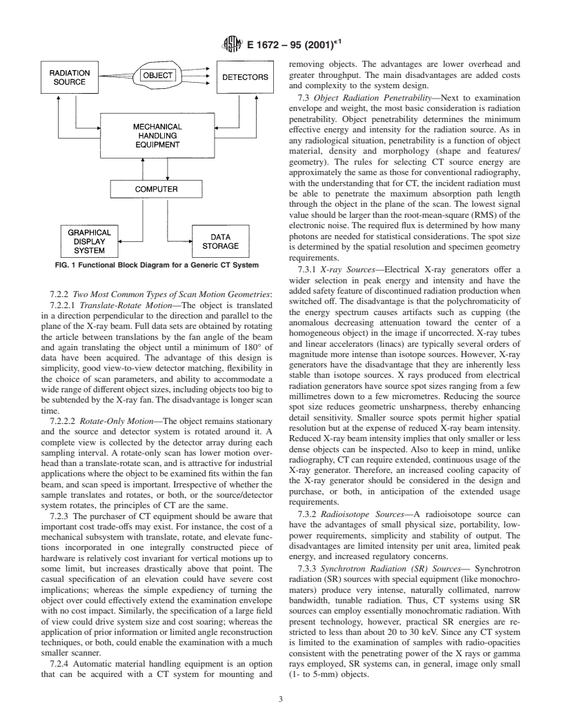 ASTM E1672-95(2001)e1 - Standard Guide for Computed Tomography (CT) System Selection