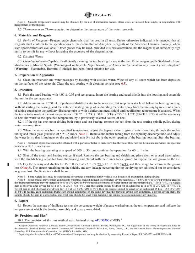 REDLINE ASTM D1264-12 - Standard Test Method for Determining the Water Washout Characteristics of Lubricating   Greases