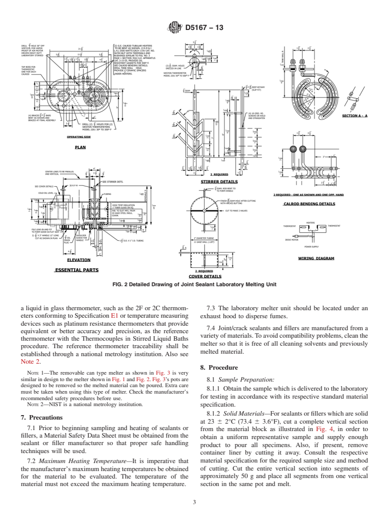 ASTM D5167-13 - Standard Practice for  Melting of Hot-Applied Joint and Crack Sealant and Filler for  Evaluation