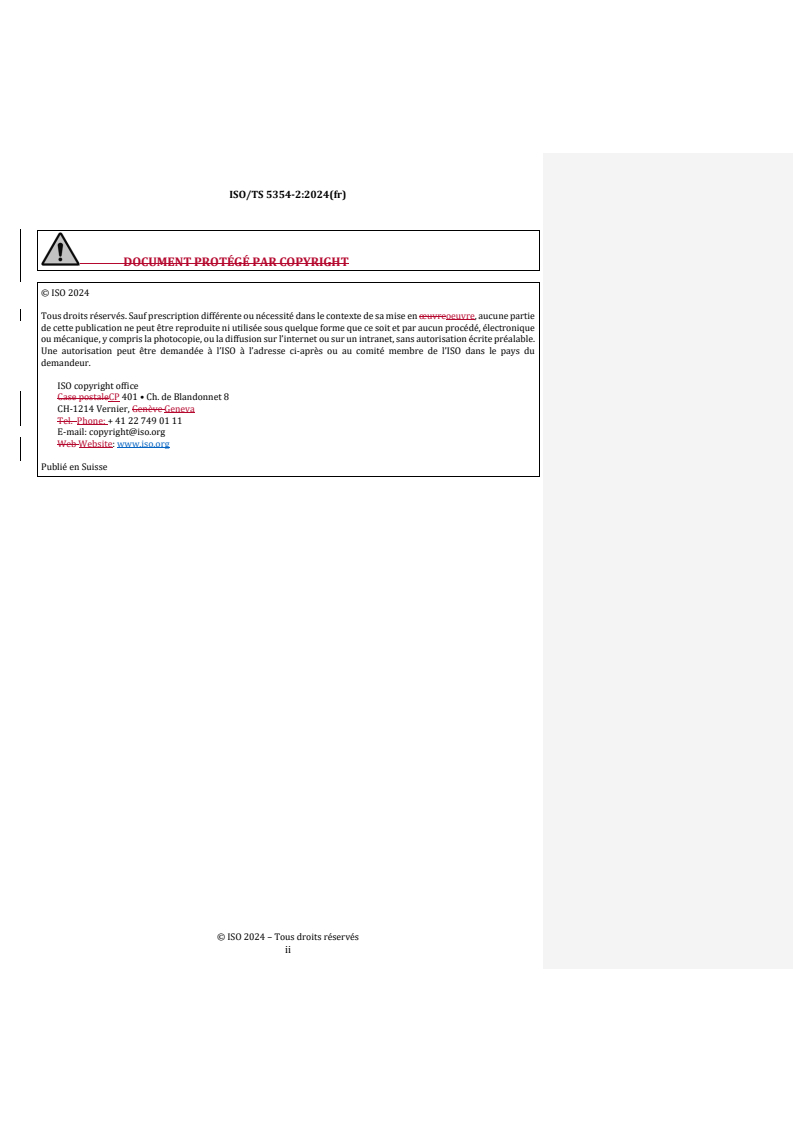 ISO/TS 5354-2:2024 REDLINE ISO/TS 5354-2:2024 - Biomarqueurs moléculaires — Détection d’ADN dans le coton utilisé pour la production textile — Partie 2: Présentation des séquences cibles à utiliser dans les méthodes de détection reposant sur une réaction de polymérisation en chaîne (PCR) des événements de coton génétiquement modifié (GM)
Released:17. 05. 2024 - Page 2 preview