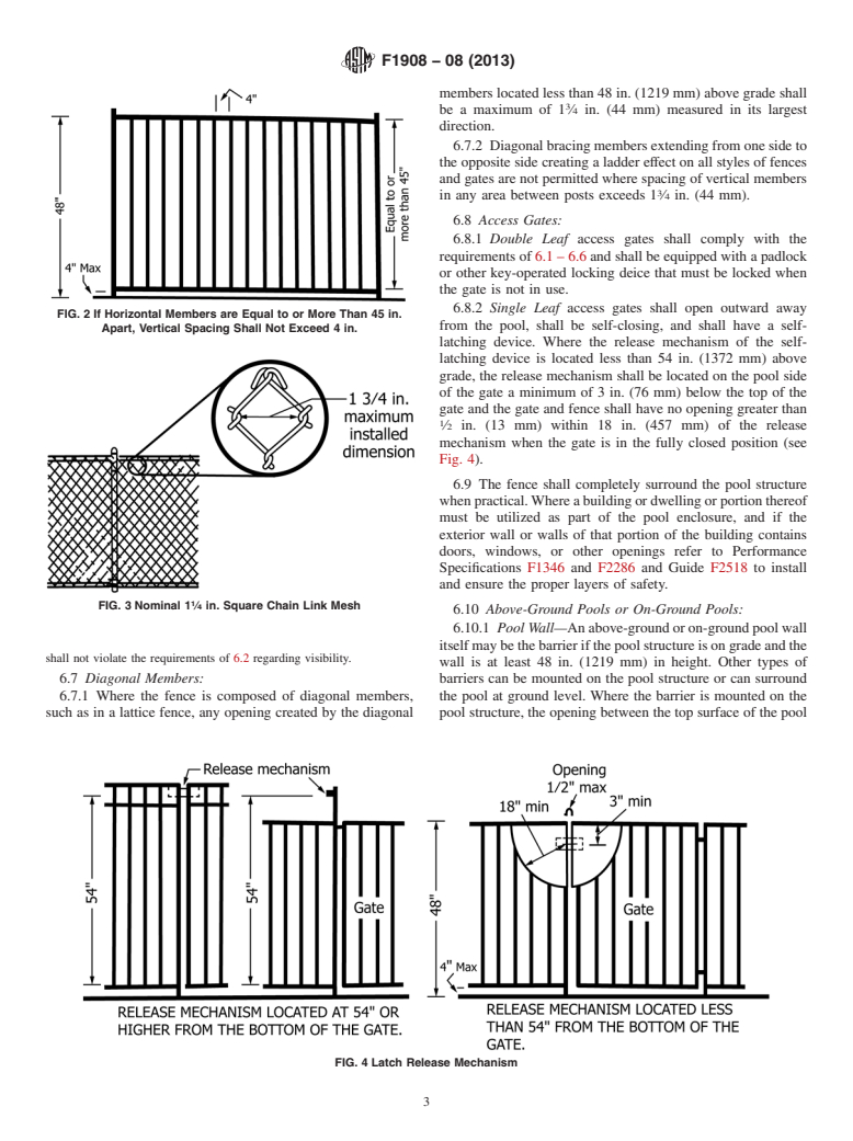 ASTM F1908-08(2013) - Standard Guide for Fences for Residential Outdoor Swimming Pools, Hot Tubs, and  Spas