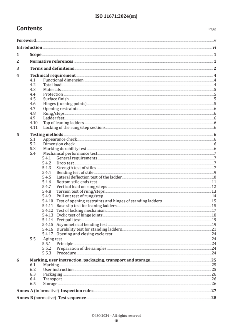 ISO 11671:2024 - Fibre reinforced plastics — Telescopic ladder — Requirements and test methods
Released:20. 09. 2024