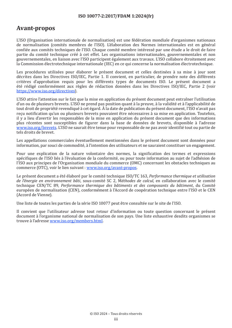 ISO 10077-2:2017/FDAmd 1 - Performance thermique des fenêtres, portes et fermetures — Calcul du coefficient de transmission thermique — Partie 2: Méthode numérique pour les encadrements — Amendement 1
Released:8/23/2024