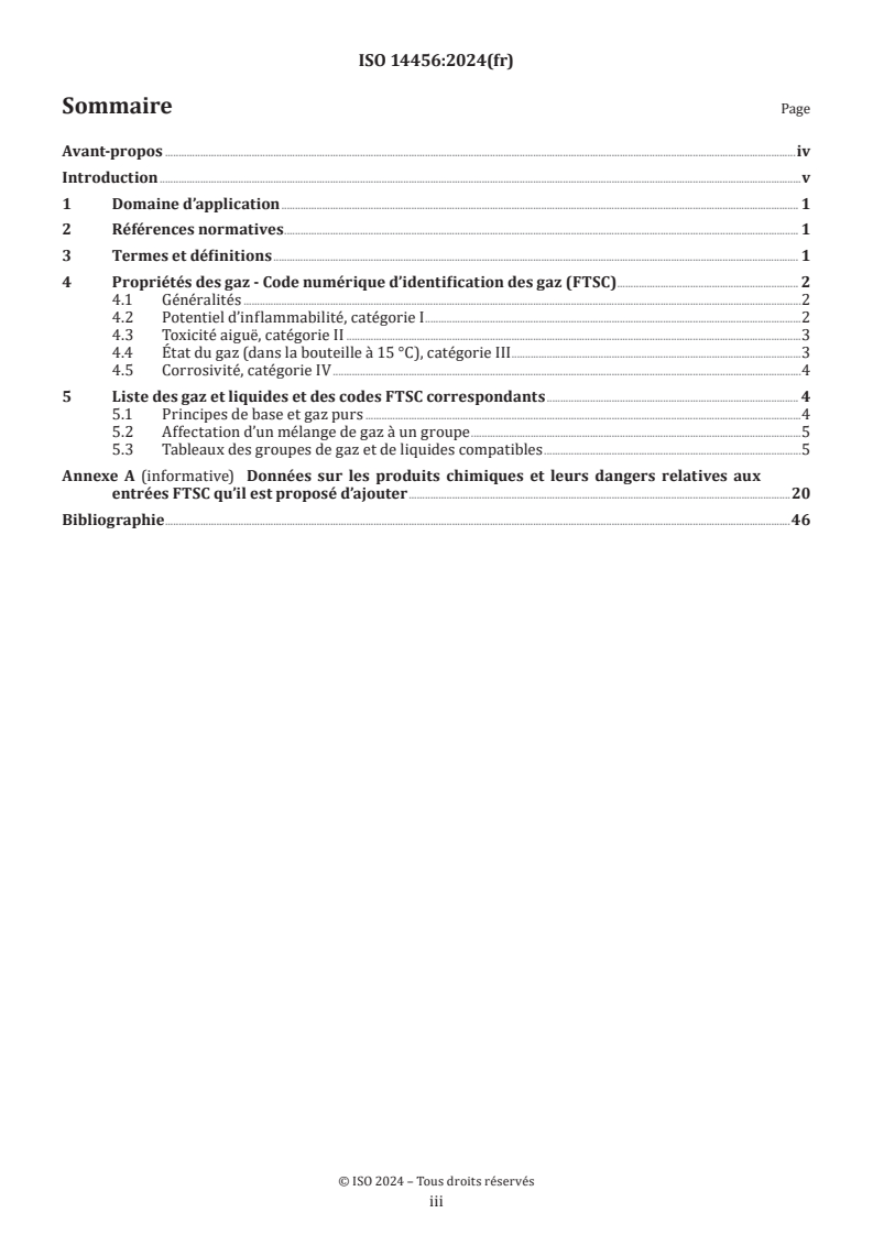 ISO 14456:2024 - Bouteilles à gaz — Propriétés des gaz et codes de classification associés (FTSC)
Released:23. 04. 2024