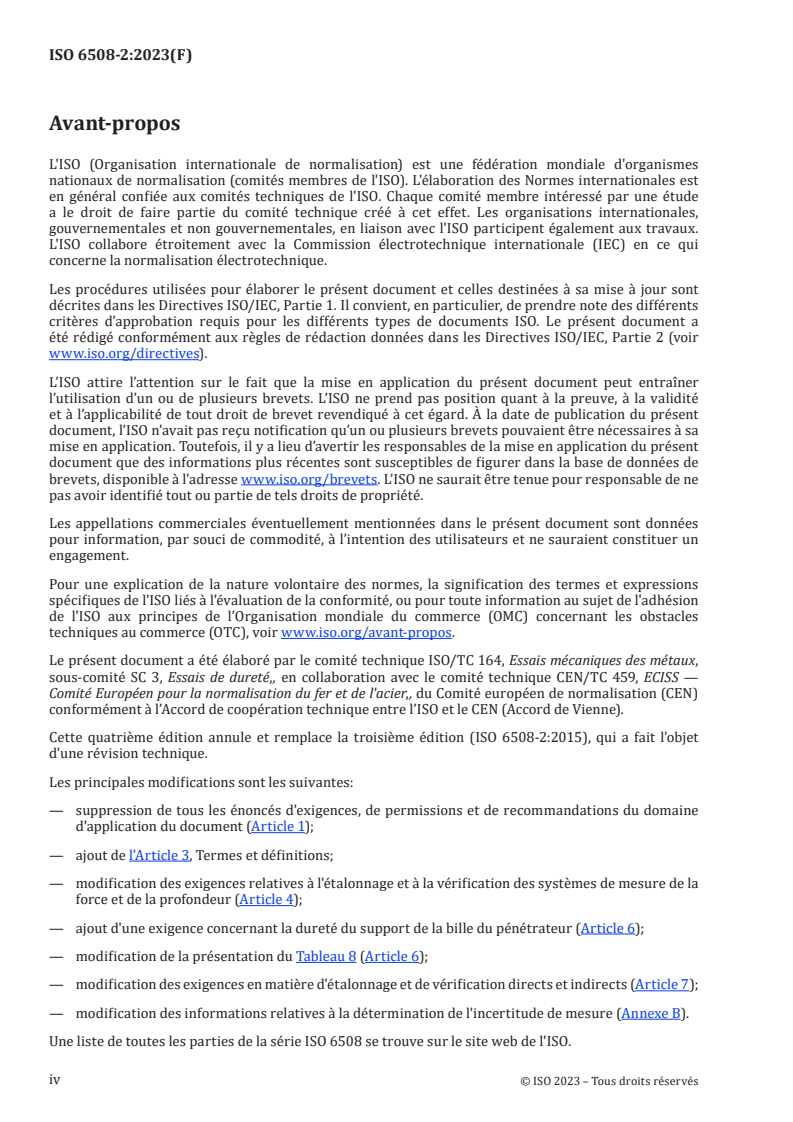 ISO 6508-2:2023 ISO 6508-2:2023 - Matériaux métalliques — Essai de dureté Rockwell — Partie 2: Vérification et étalonnage des machines d'essai et des pénétrateurs
Released:13. 12. 2023 - Page 4 preview