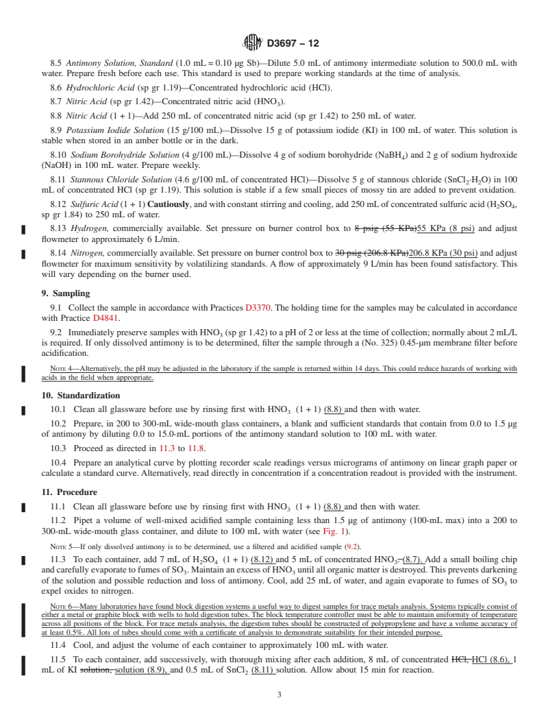 REDLINE ASTM D3697-12 - Standard Test Method for  Antimony in Water