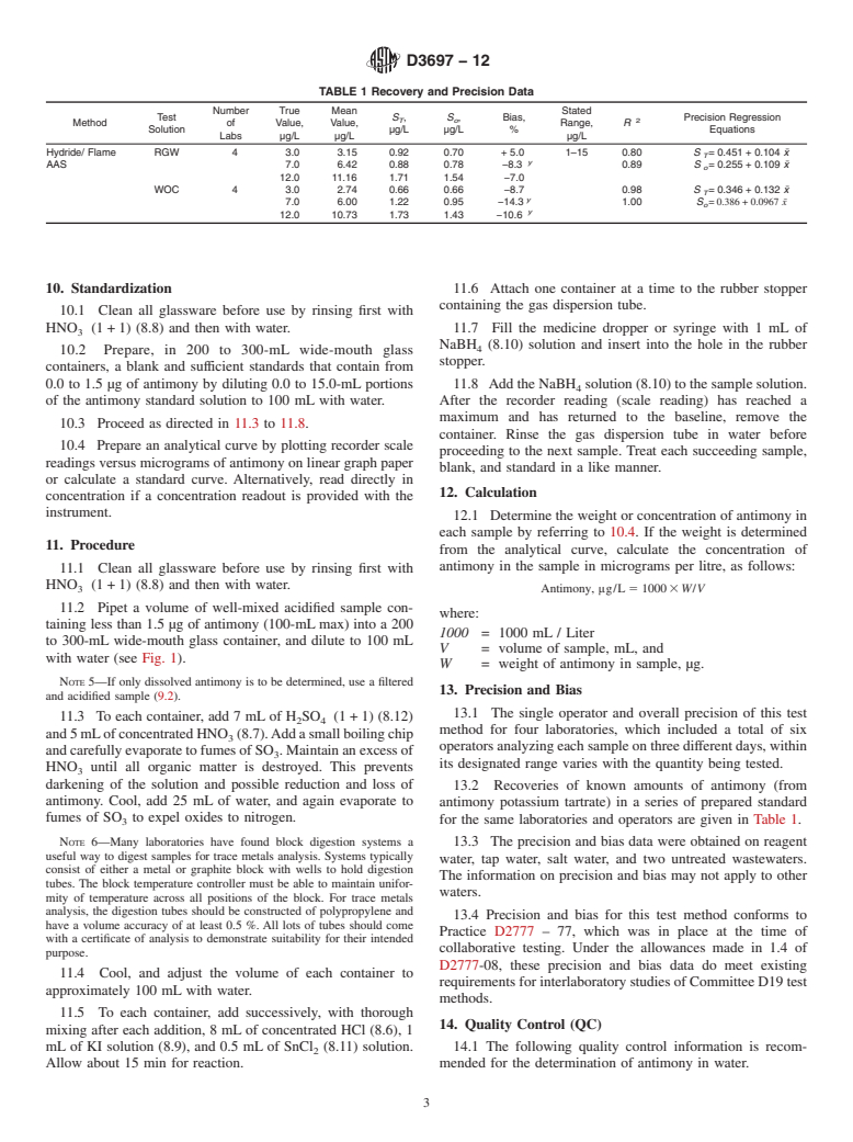 ASTM D3697-12 - Standard Test Method for  Antimony in Water