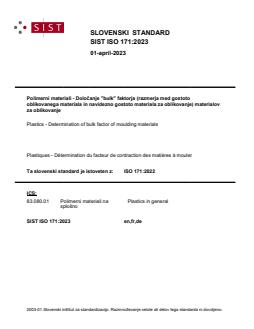 ISO 171:2022 ISO 171:2023 - Page 1 preview