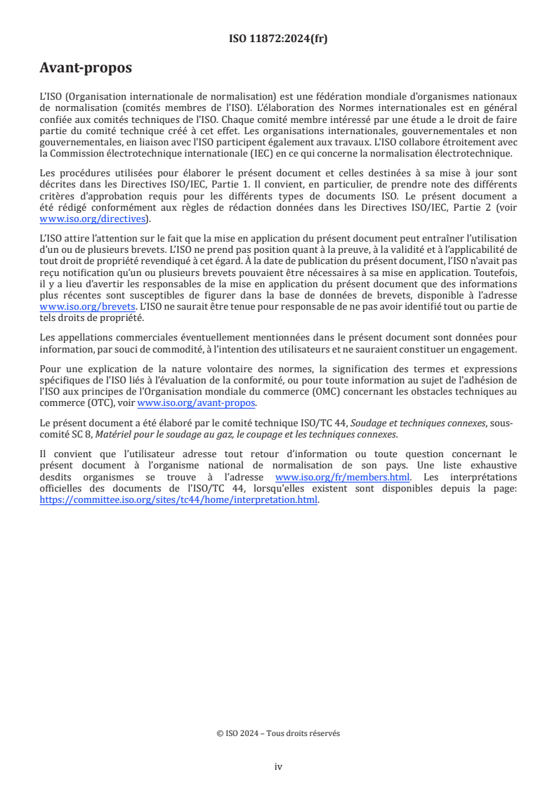 ISO 11872:2024 ISO 11872:2024 - Matériel de soudage aux gaz — Bloqueurs de décomposition pour l'acétylène haute pression
Released:11/26/2024 - Page 4 preview