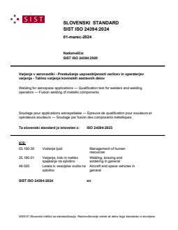 SIST ISO 24394:2024 - Page 1 preview