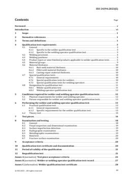 ISO 24394:2023 - Welding for aerospace applications — Qualification test for welders and welding operators — Fusion welding of metallic components
Released:14. 09. 2023 - Page 3 preview