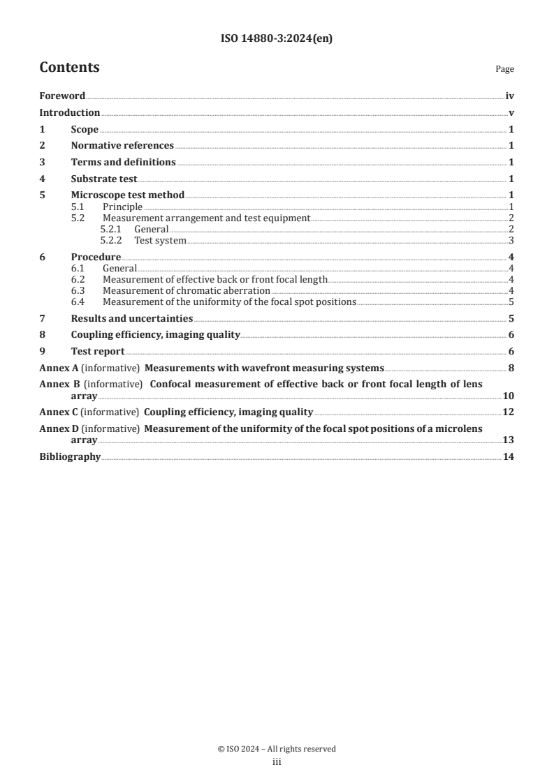 ISO 14880-3:2024 - Optics and photonics — Microlens arrays — Part 3: Test methods for optical properties other than wavefront aberrations
Released:11/13/2024