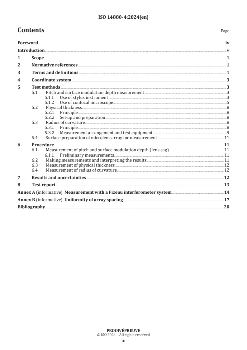 ISO/PRF 14880-4 - Optics and photonics — Microlens arrays — Part 4: Test methods for geometrical properties
Released:13. 08. 2024