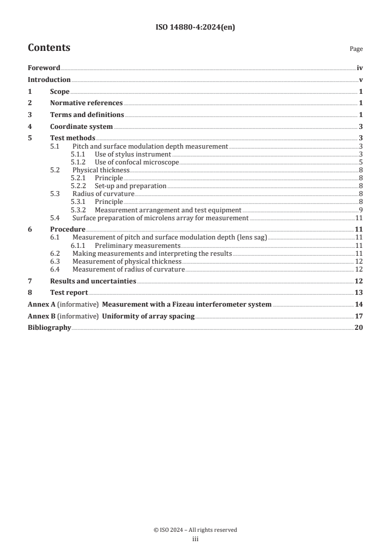 ISO 14880-4:2024 - Optics and photonics — Microlens arrays — Part 4: Test methods for geometrical properties
Released:11/13/2024