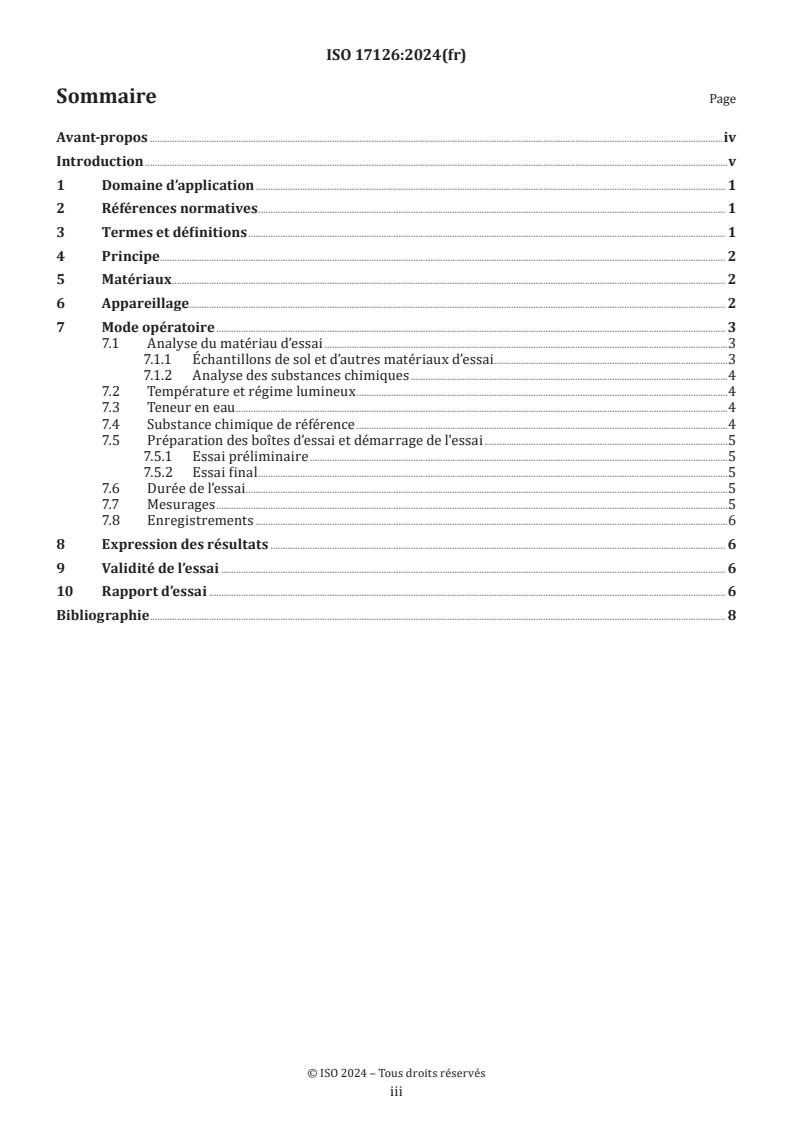 ISO 17126:2024 - Qualité du sol — Détermination des effets des polluants sur la flore du sol — Essai de détection de l’émergence des plantules de laitue (Lactuca sativa L.)
Released:10/28/2024