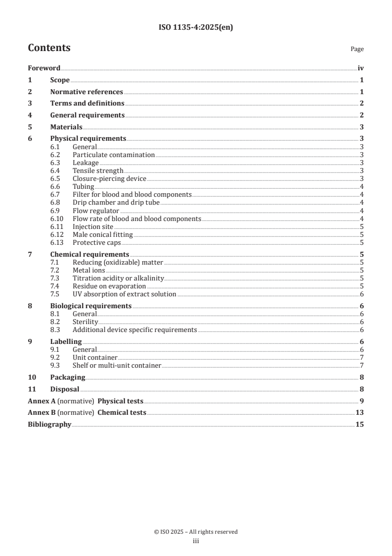 ISO 1135-4:2025 - Transfusion equipment for medical use — Part 4: Transfusion sets for single use, gravity feed
Released:9. 05. 2025