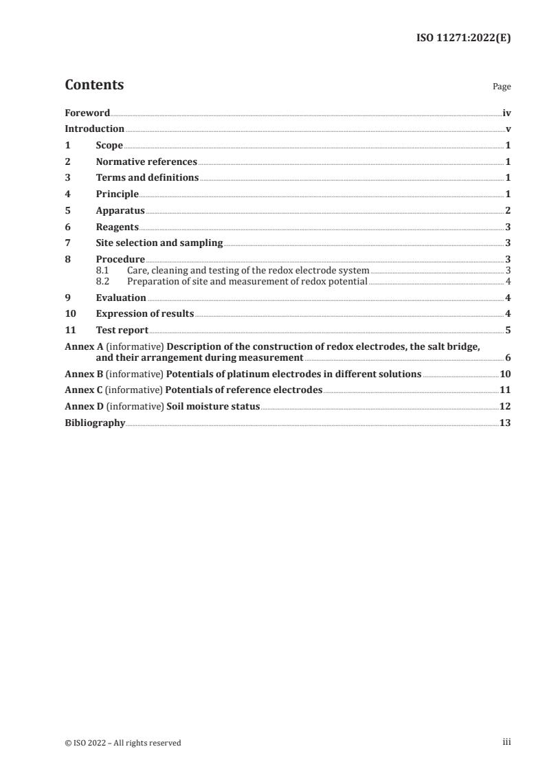 ISO 11271:2022 - Soil quality — Determination of redox potential — Field method
Released:1. 07. 2022