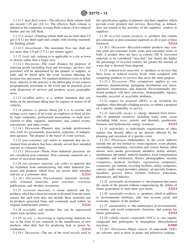 ASTM E2772-13 - Standard Specification for Evaluation and Selection of Accommodations for Environmentally Sustainable Meetings, Events, Trade Shows, and Conferences