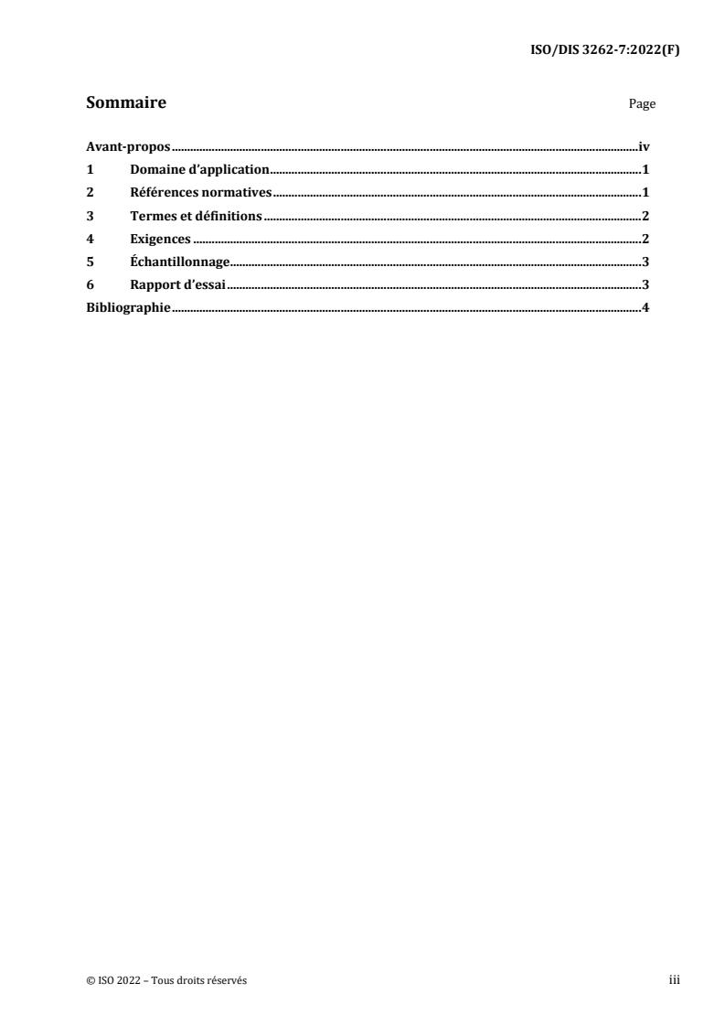 ISO/FDIS 3262-7 - Matières de charge — Spécifications et méthodes d'essai — Partie 7: Dolomite
Released:9/28/2022