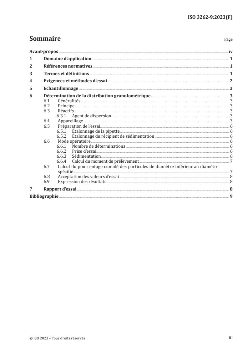 ISO 3262-9:2023 - Matières de charge — Spécifications et méthodes d’essai — Partie 9: Argile calcinée
Released:14. 07. 2023